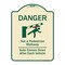 Signmission Designer Series-Danger Not Pedestrian Walkway Gate Comes Down After Each, 24" x 18", TG-1824-9985 A-DES-TG-1824-9985 - alternate 1